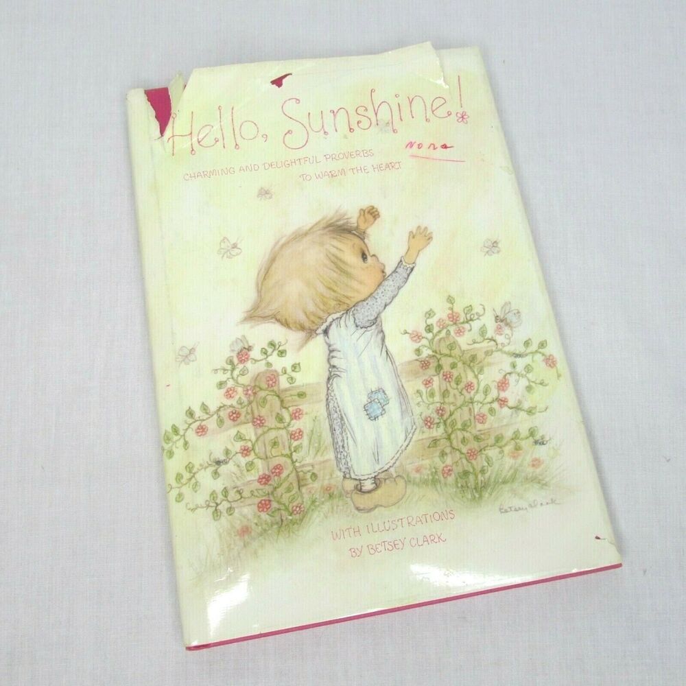 1972 Hello Sunshine Charming Proverbs Illustrations Betsey Clark Craft Art HCDJ
